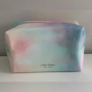New Shiseido Abstract zippered watercolor make up bag/cosmetic  travel bag